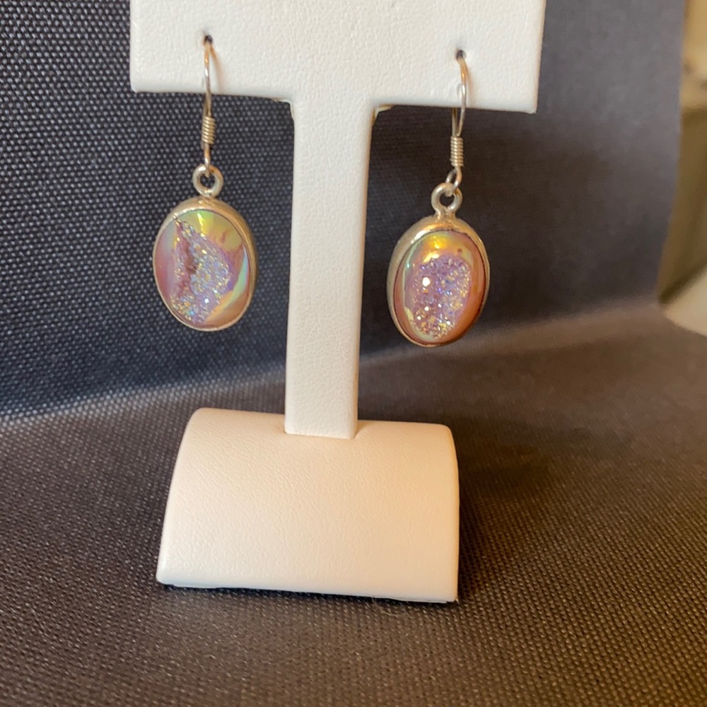 Sterling silver and pinkish stone